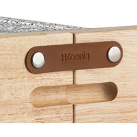 Raclettegrill - HKoeNIG - WOD362 - 1400 W - Für bis zu 8 Personen - Drehbarer Sockel - Holzdesign
