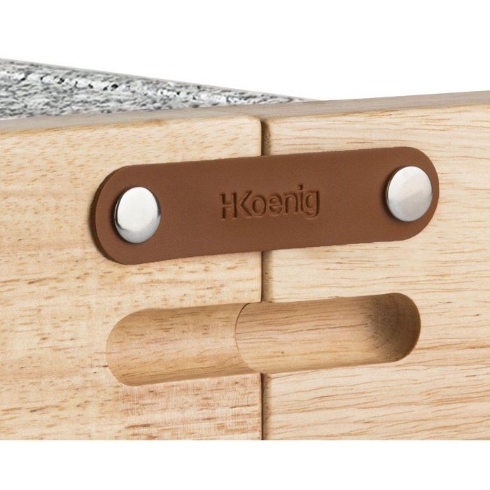 Raclettegrill - HKoeNIG - WOD362 - 1400 W - Für bis zu 8 Personen - Drehbarer Sockel - Holzdesign