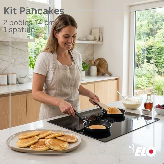 Set mit 2 Mini-Crêpe-Makern - ELO - Ø 14 cm - 1 Jewel de Luxe Spatel