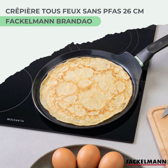 Candlemas-Crêpe-Maker-Set - FACKELMANN - BRANDAO - Ø 26 cm - 3 Utensilien