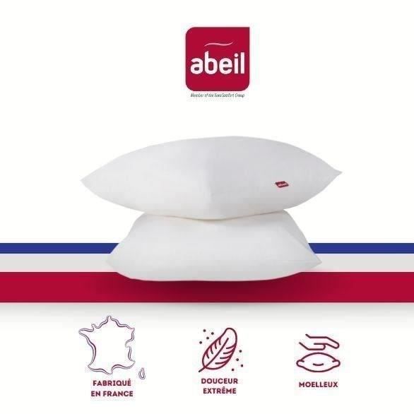 Abeil Lot of 2 soft pillows - 60 x 60 cm - White