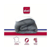 Abeil two -tone duvet - 200 x 200 cm - White and gray