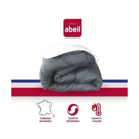 Abeil two -tone duvet - 220 x 240 cm - White and gray