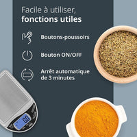 Digitale Küchenwaage  ADE  POCKET  ABS-Kunststoff  Von 0,1 bis 300 g  Inklusive 2 AAA-Batterien