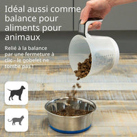 Messbecher/Waage  ADE  FRANCA  Glas/Kunststoff  20,7 x 14,6 cm  Inkl. 1 Cr2032-Batterie