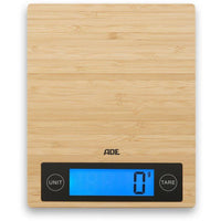 Digitale Küchenwaage  ADE  RAMONA  Bambus  23 x 18 x 2 cm  Inkl. 2 Cr2032-Batterien