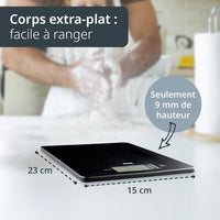 Digitale Küchenwaage  ADE  LEONIE  ABS-Kunststoff  22 x 17 cm  Inkl. 1 Cr 2032 Batterie  Schwa