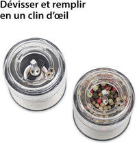 Elektrische Pfeffer-/Salzmühle  ADE  Küchengeräte  Edelstahl/Kunststoff  Höhe 22,5 cm  Inkl. 6 
