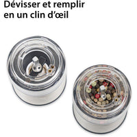 Elektrische Pfeffer-/Salzmühle  ADE  Küchenhelfer  Edelstahl/Kunststoff  Höhe 22,5 cm  Inkl. 6 