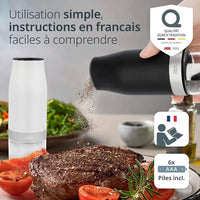 Set mit 2 elektrischen Mühlen  ADE  MILL  Glas/Kunststoff  Höhe 18,3 cm  Schwarz & Weiß