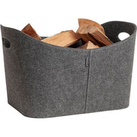 Holzkorb - ADURO - Grundlinie - 55 x 45 x 30 cm - Filz - Griffe