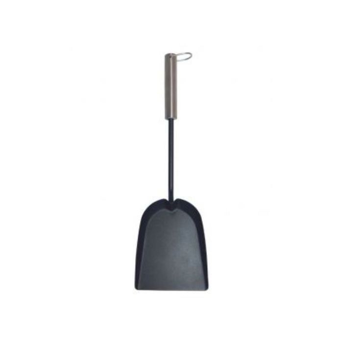 Ascheschaufel - ADURO - Holzofenreinigung - Edelstahlgriff - Schwarz lackiert