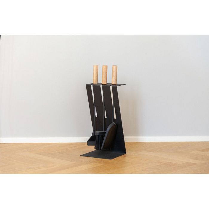 Kamin-Set  ADURO  Baseline 3  Enthält: Bürste, Schaufel und Schürhaken  Stahl  Schwarz