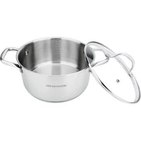 AM3549 Arthur Martin Stockpot 24 cm with lid  Stainless Steel  All heat sources including inductio