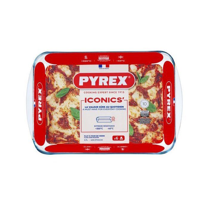PYREX - ESSENTIALS - Glass lasagne dish 40 * 28 cm