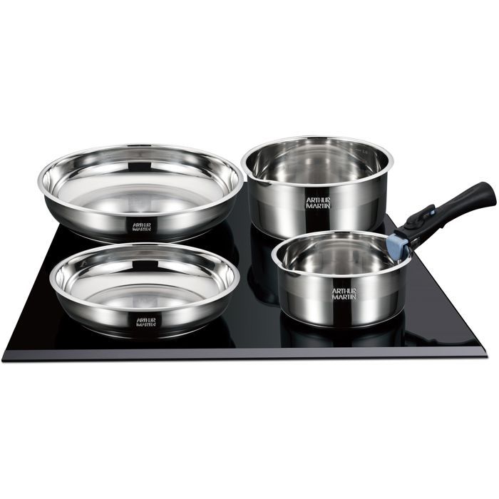 Induktionskochgeschirr-Set  ARTHUR MARTIN  AM0006  Edelstahl 18/10  10-teilig  abnehmbarer Grif