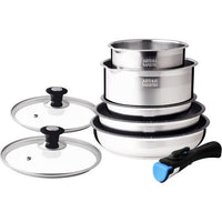 Arthur Martin AM2493 8 -piece kitchen battery - Stainless steel - Removable handle - All lights incl