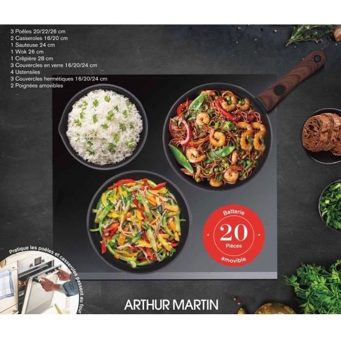 Cookware - All heat sources including induction - Arthur Martin - AM0530 - Aluminum - Non-stick - 20