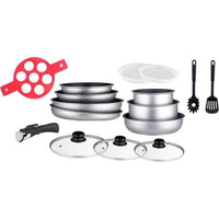 Arthur Martin AM3950 16-piece cookware set - Aluminum - Removable handle - All heat sources includin