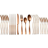 Cutlery set - ARTHUR MARTIN - AM0056 - 24 pieces - Stainless steel - Copper finish