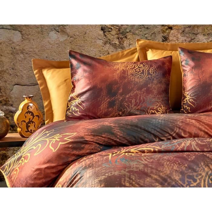 Bettwäscheset - 1 Bettbezug 220 x 240 cm + 2 Kissenbezüge 60 x 60 cm - 100 % Mikrosatin-Polyester - 