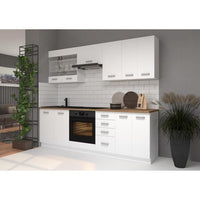 ATLAS Tall unit with 1 door - White decor - L 40cm