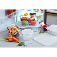 8er-Set Aufbewahrungsschalen - PYREX - Cook & Freeze - Glas - Rechteckig - Spezieller Gefrierdeckel