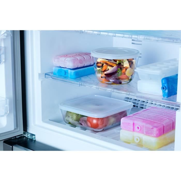 8er-Set Aufbewahrungsschalen - PYREX - Cook & Freeze - Glas - Rechteckig - Spezieller Gefrierdeckel