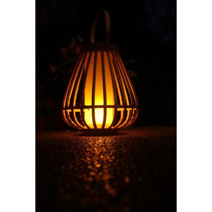 Bamboo solar lamp - Marta - Beige