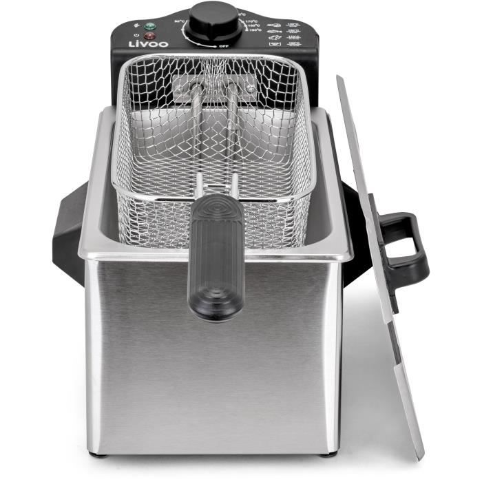 3 L Deep Fryer - LIVOO - DOC216 - 2000W - 3L - Removable stainless steel tank - Removable frying bas