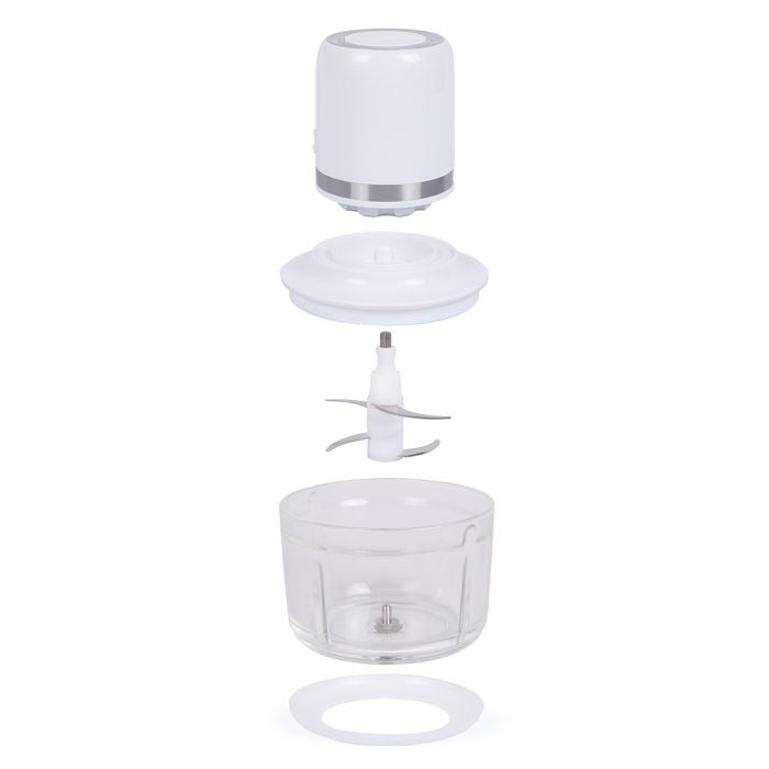 Cordless electric chopper - LIVOO - 200 W - 2 speeds - 1.2 L - 4 steel blades - White