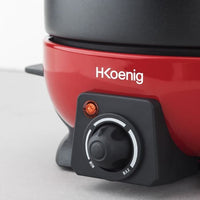 Hkoenig alp1800 - Red and black electric fondue device