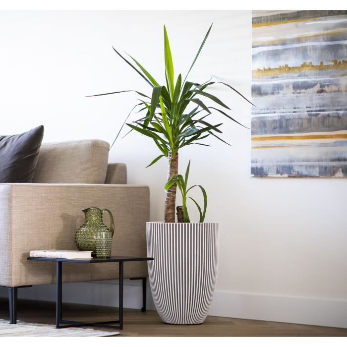 Capi Elegant Groove Vase 46x58 cm Ivory 445499