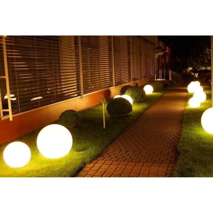 LUMISKY - Wired ball light for outdoor LED - white BOBBY - Ø50cm E27 base