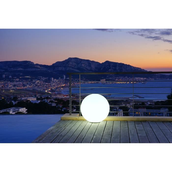 LUMISKY - Wired outdoor LED light ball - white BOBBY - Ø60cm E27 base