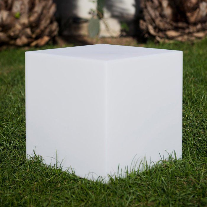 LUMISKY - Luminous cube stool wireless LED - multicolored dimmable CARRY - 40cm with remote control 