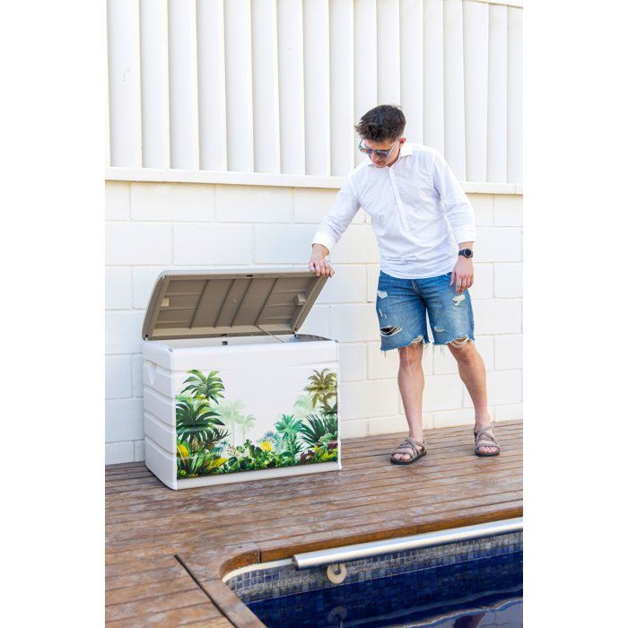 Aufbewahrungskiste - PLASTIKEN - 260 l - 80 x 61 x 53 cm - Tropen