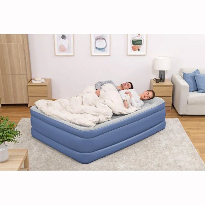 Aufblasbares Bett  Bestway  Tritech  152 x 203 x 46 cm  für 2 Personen  mit integrierter Pumpe