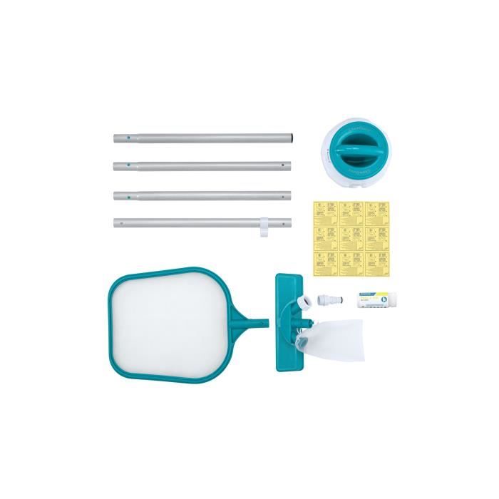 Poolreinigungsset bis 3,96 m  Bestway  Aquaclear  Skimmernetz, Schwimmer, Sauger, Teststreifen, R