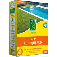 Lawn - BHS - Rustic South Lawn - 1kg, 40 m². Resistant to dry conditions thanks to tall fescue. Fast
