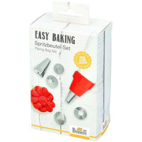 Spritzbeutel  BIRKMANN  EASY BAKING  Stoff  Inklusive 6 Tüllen + 1 Adapter  9 x 14,5 x 5,7 cm