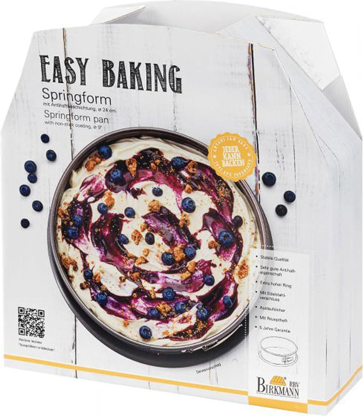 Backform mit herausnehmbarem Boden  BIRKMANN  EASY BAKING  Kohlenstoffstahl  Antihaftbeschichtun