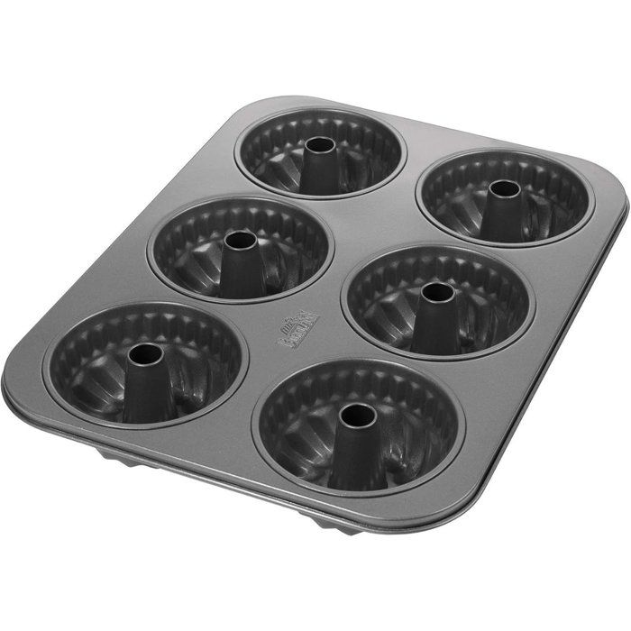 Kuchenbackform - BIRKMANN - EASY BAKING - Kohlenstoffstahl - Antihaftbeschichtung - Ø 10 cm, 35 x 27
