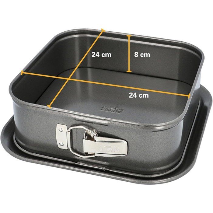 Quadratische Backform mit herausnehmbarem Boden  BIRKMANN  EASY BAKING  Kohlenstoffstahl  Antiha