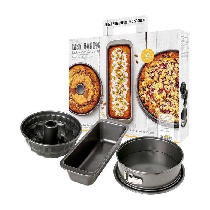Birkmann Easy Baking 3-teiliges Backform-Set - Kohlenstoffstahl