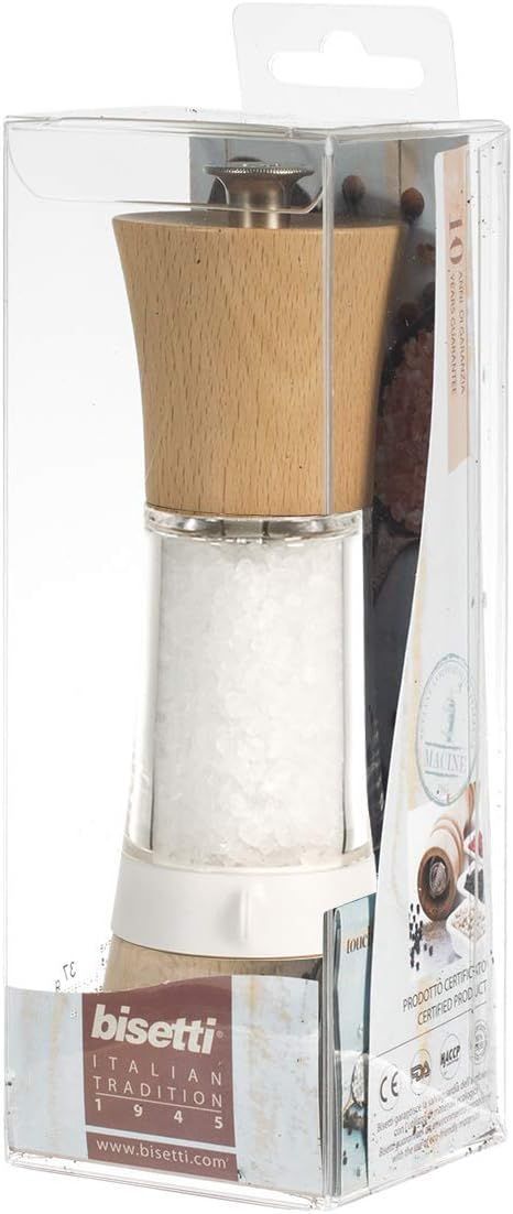 Salzmühle  BISETTI  PISA  18 cm  Holz/Acryl