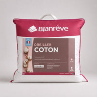 BLANREVE Set of 2 Cotton Pillows - 60 x 60 cm - White