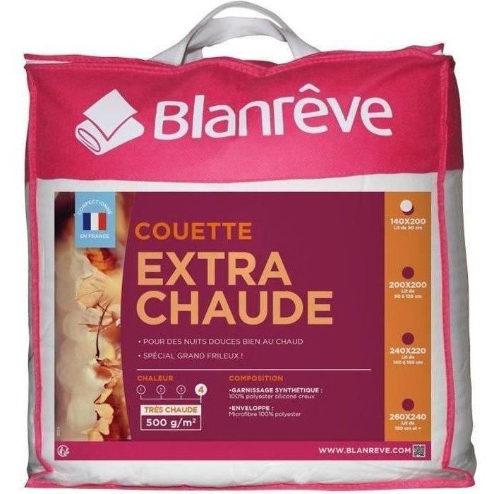 Blanreve extra hot duvet in microfiber - 140 x 200 cm - White