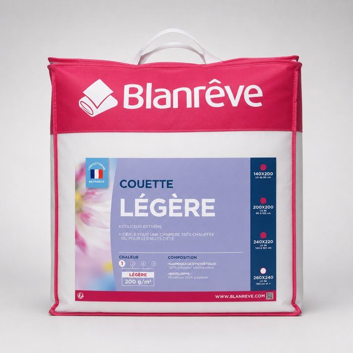 BLANREVE Lightweight Microfiber Duvet - 240 x 260 cm - White