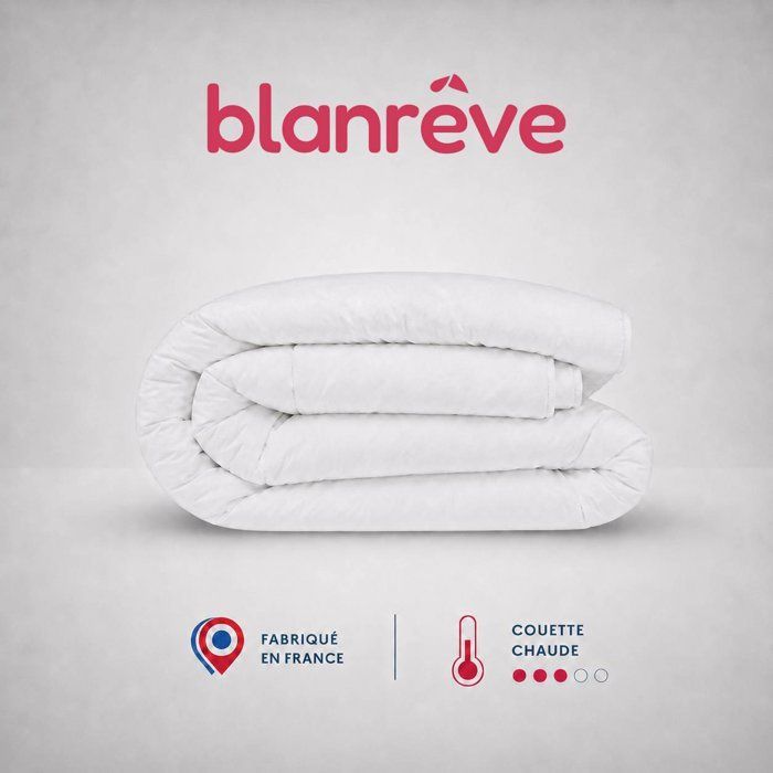 Warm anti-dust mite duvet - 400 gr/m² - BLANREVE - 140 x 200 cm - White